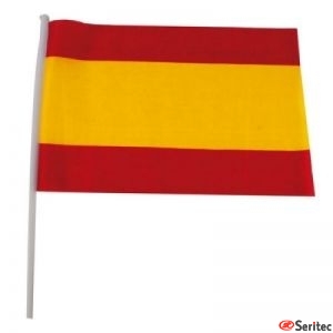 Bandern con bandera Espaa o colores lisos impreso con logotipo